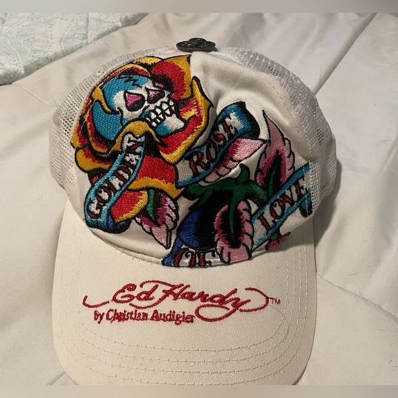 Ed Hardy Y2K Fashion SnapBack Hat - Picture 2 of 7